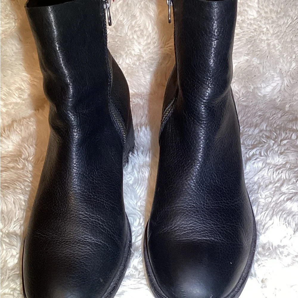 Kork-ease black leather ankle boots size 10